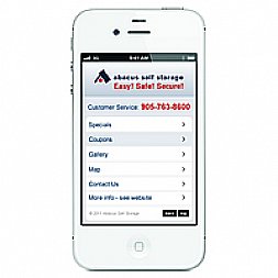 Mobile Website for Abacus Self Storage